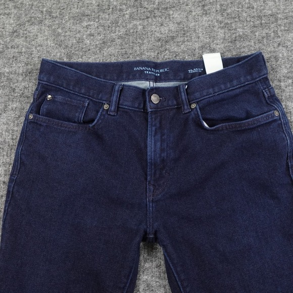 Banana Republic Traveler Jeans 32X32 Blue Denim Slim Fit‎ Stretch Casual 31X30 - Picture 5 of 13